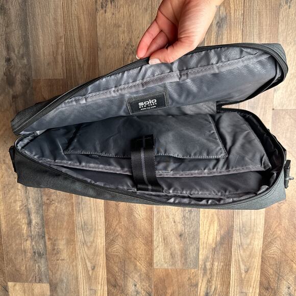 SOLO New York Duane Hybrid Briefcase‎ Backpack Black Removable Shoulder Strap - Picture 5 of 10